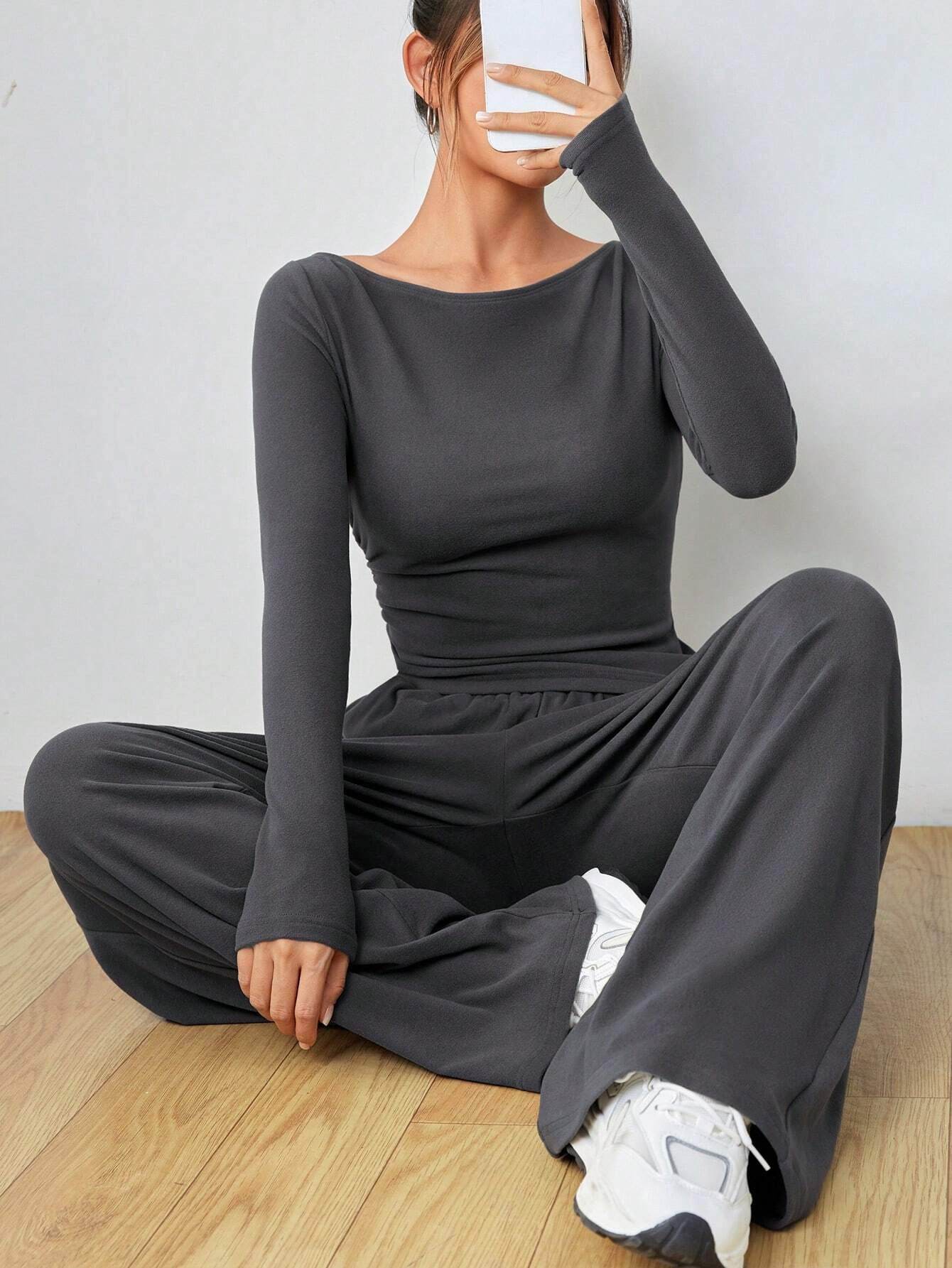Women´s irregular casual long sleeve jumpsuit-asymmetric and modern touch - Pasha