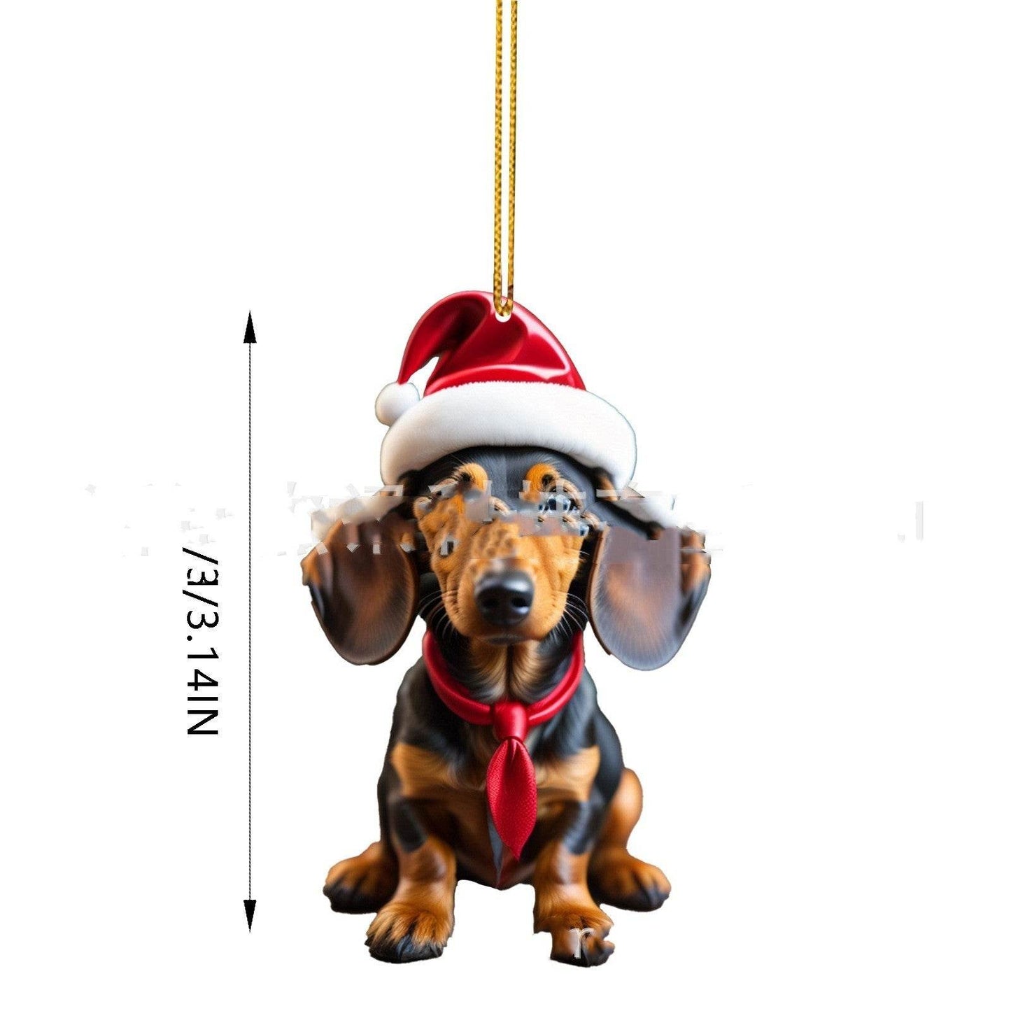 Acrylic Christmas Ornament with Dachshund Design – Festive Dog Lover Gift & Holiday Tree Decoration - Pasha