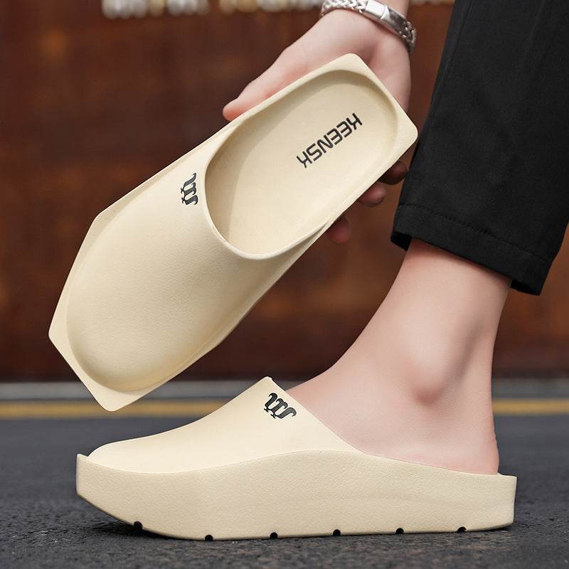 Men's Casual Platform Toe-Cap Slippers - Pasha