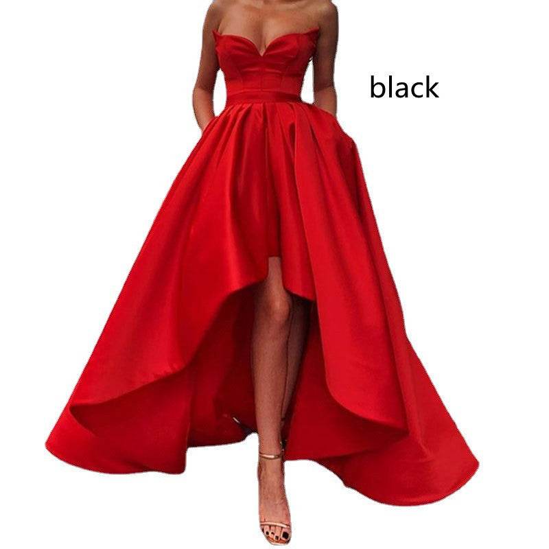 Satin Tube Top Dress – Sexy Formal Evening Gown - Pasha