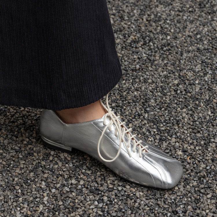 Sheepskin Retro Square Toe Laces for women - Pasha