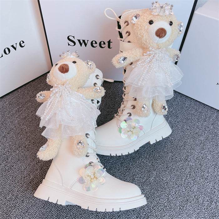 New Style Girls Leather Bear Boots – Stylish and Comfortable Boots for Girls - Pasha