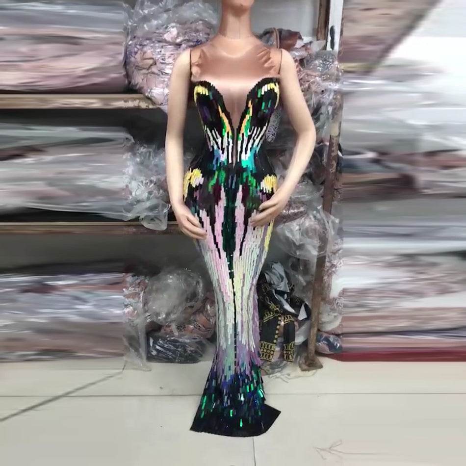 Sequin Evening Dress Female Singer Costume - Pasha
