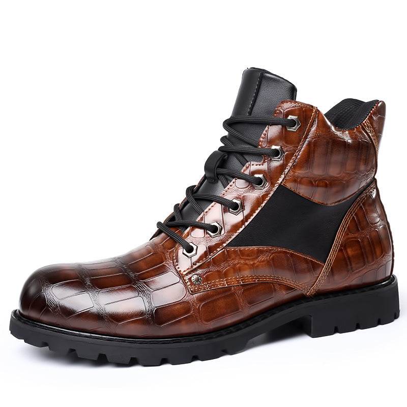 Men's Vintage Leather Shoes – Mid-Top & Classic - Pasha