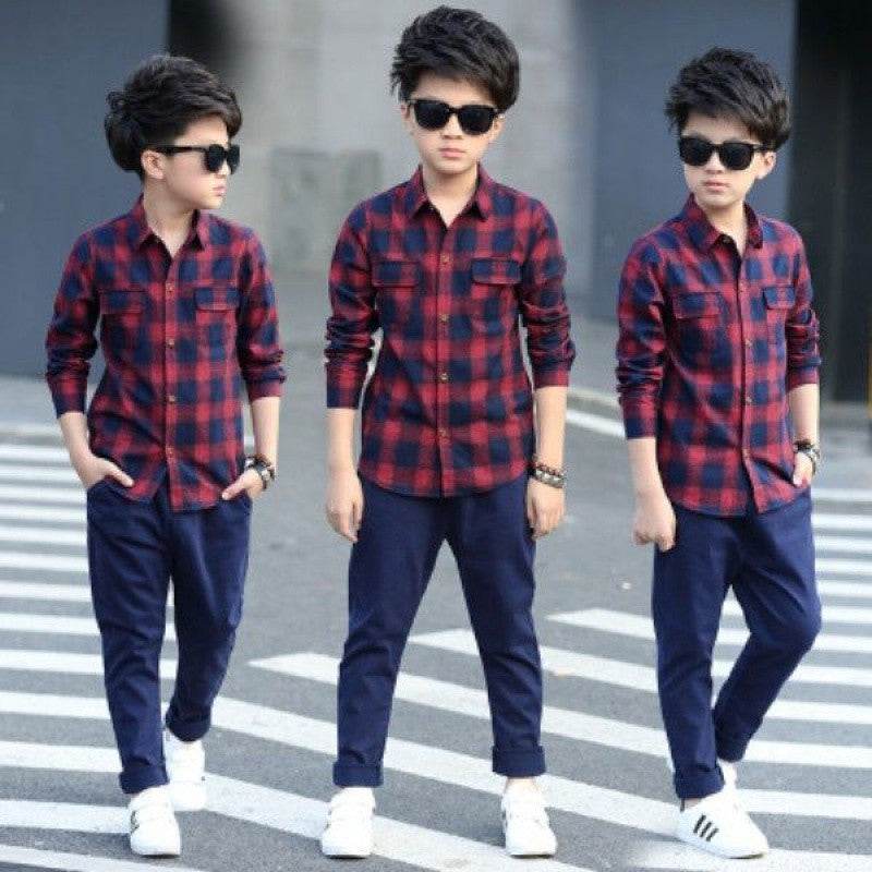 Long Sleeve Fall Casual Children's Striped Shirt – Comfortable & Stylish - Pasha