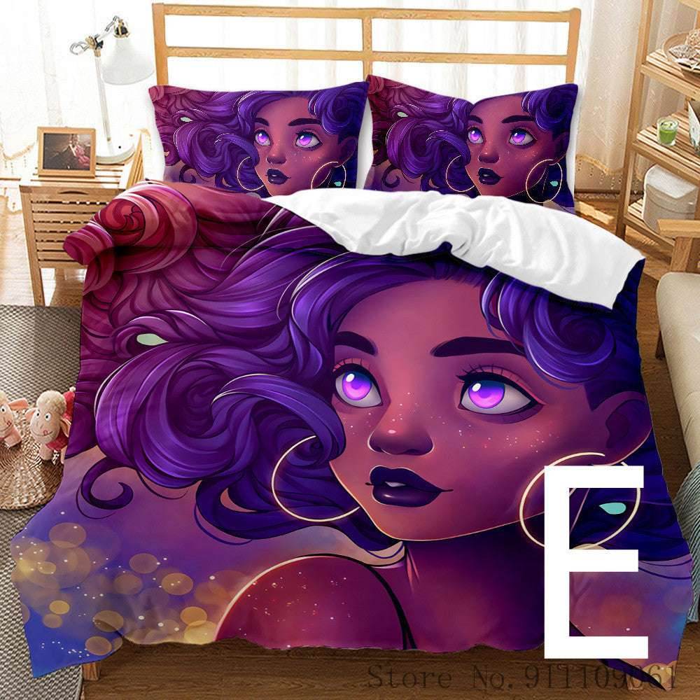 African Girl Bedding Set – For Children's Room - Pasha