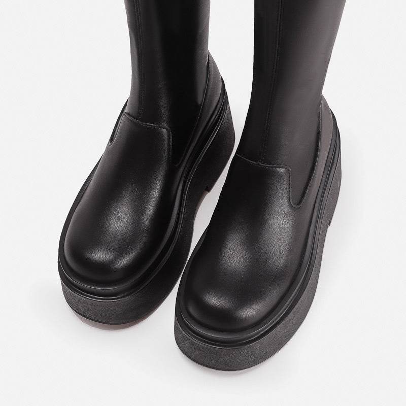 Platform elegant boots for women - Pasha