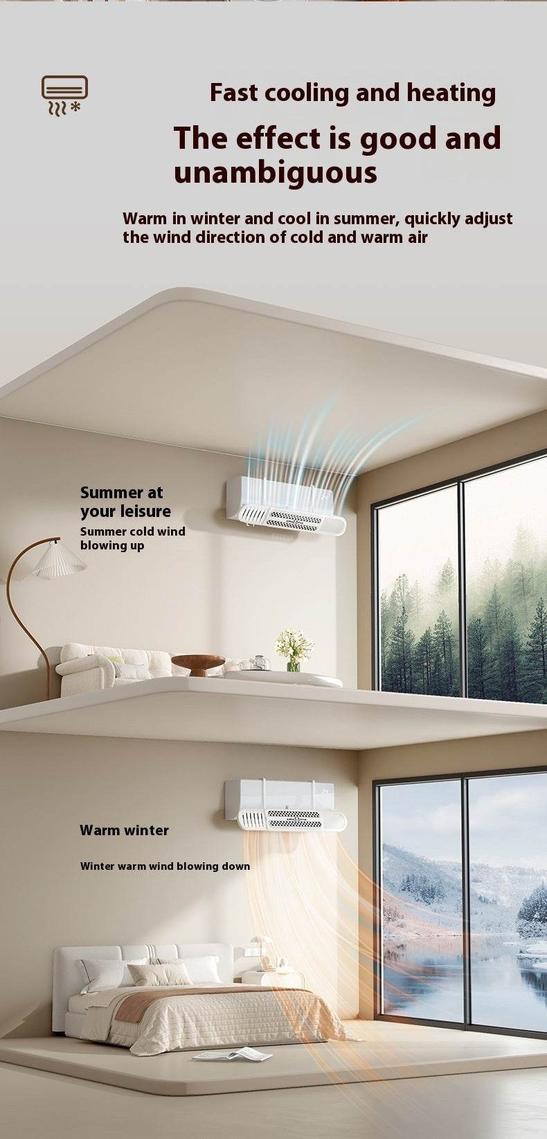 Universal Retractable Wind Deflector for Air Conditioners - Anti-Direct Blast Suspension - Pasha