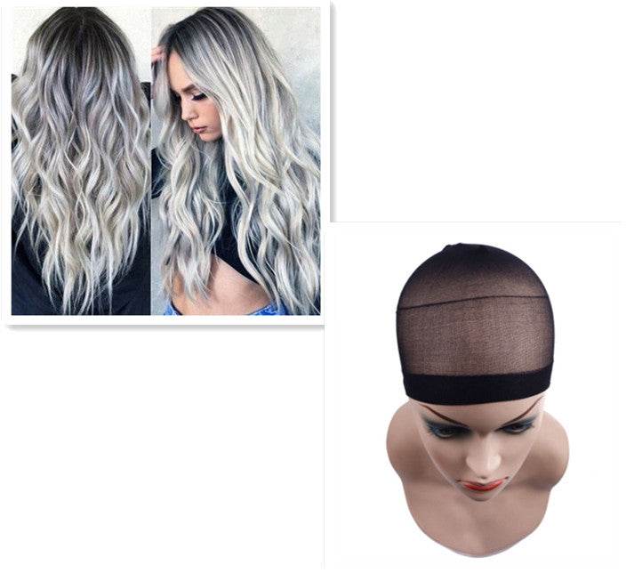 Long Gray Curly Wig – Glamorous 70 cm Style - Pasha