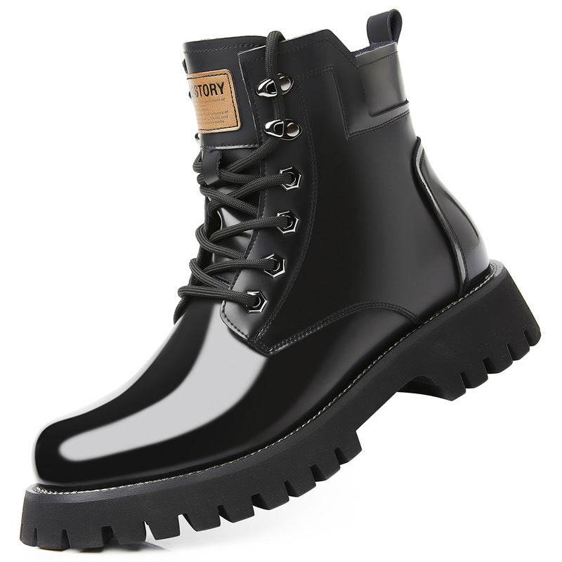 Herbst Winter Martin Stiefel Herren Plattform Mid-top aus echtem Leder - Pasha
