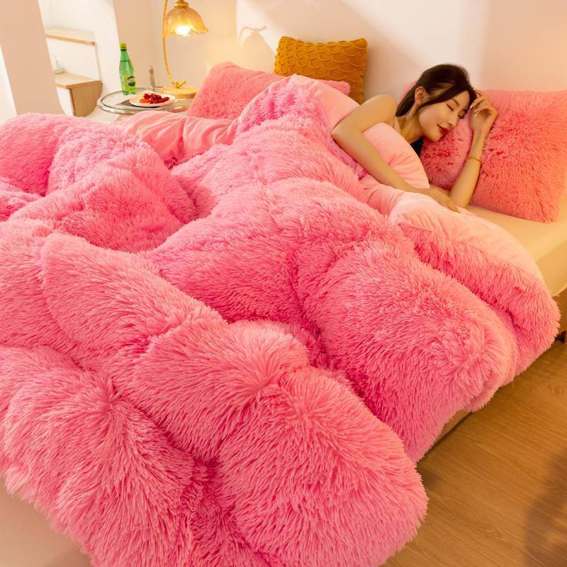 Super Soft Long Fleece Mink Crystal Velvet Thickened Warm Winter Quilt - Pasha