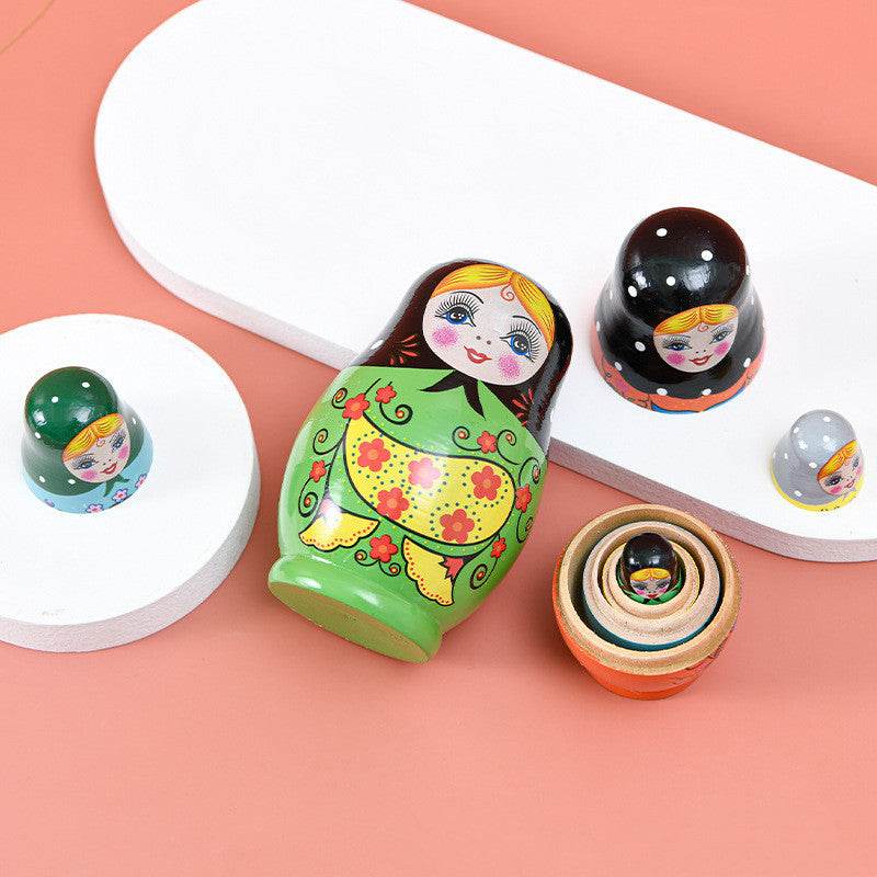 Matryoshka Dolls-Handcrafted Wooden Doll Set - Pasha