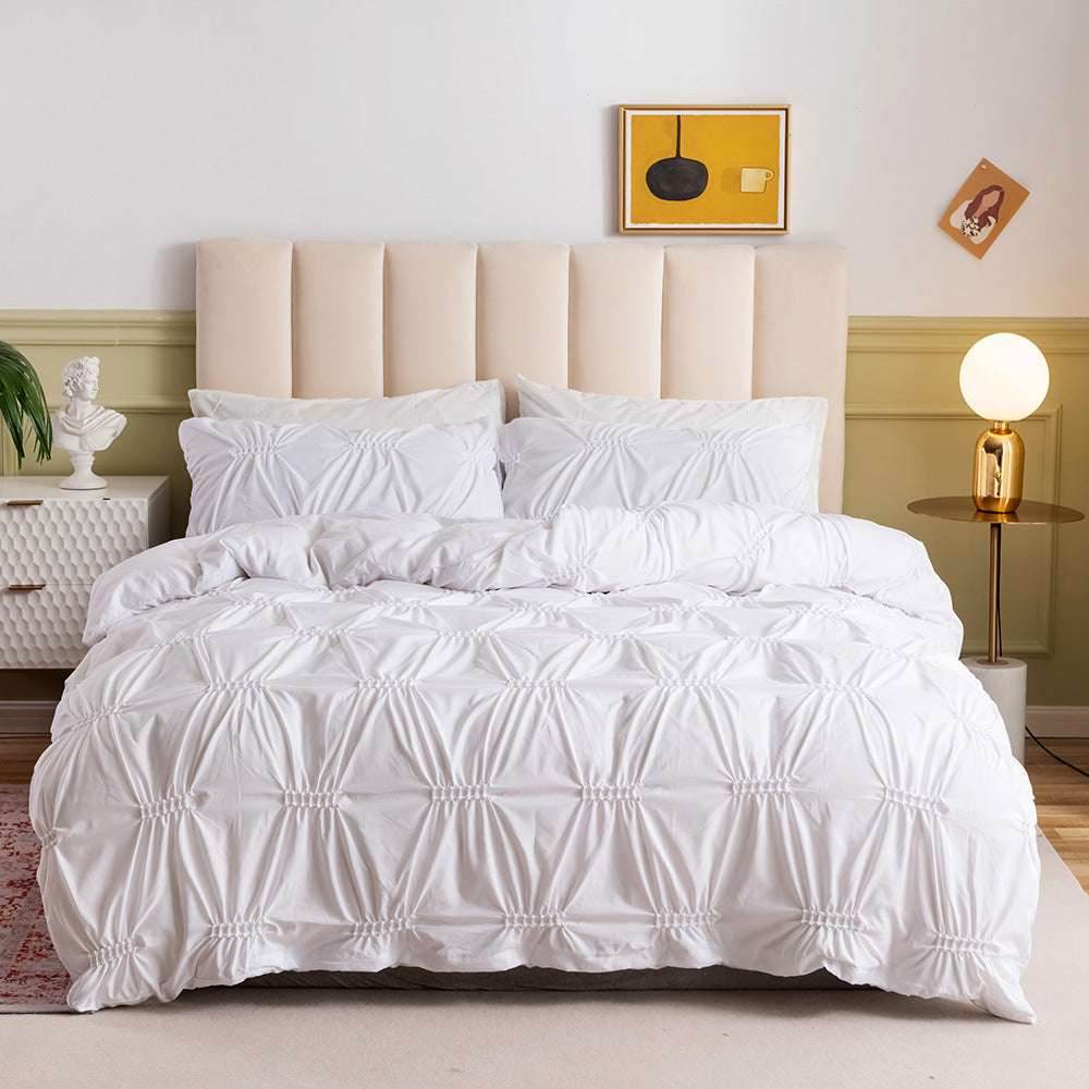 Solid Color Bedding Set – Plain Quilt & Pillowcase - Pasha