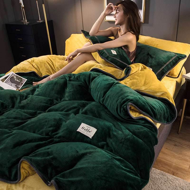 Winter Flannel Duvet Cover – Thick & Double-Sided - Pasha