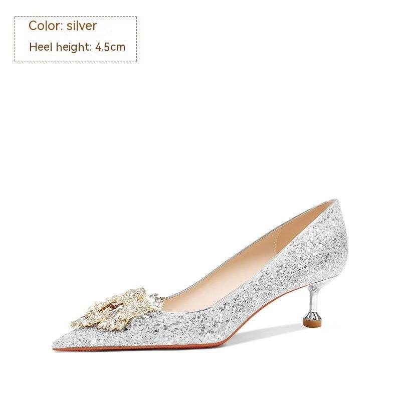 Wedding Bride Crystal High Heels - Pasha
