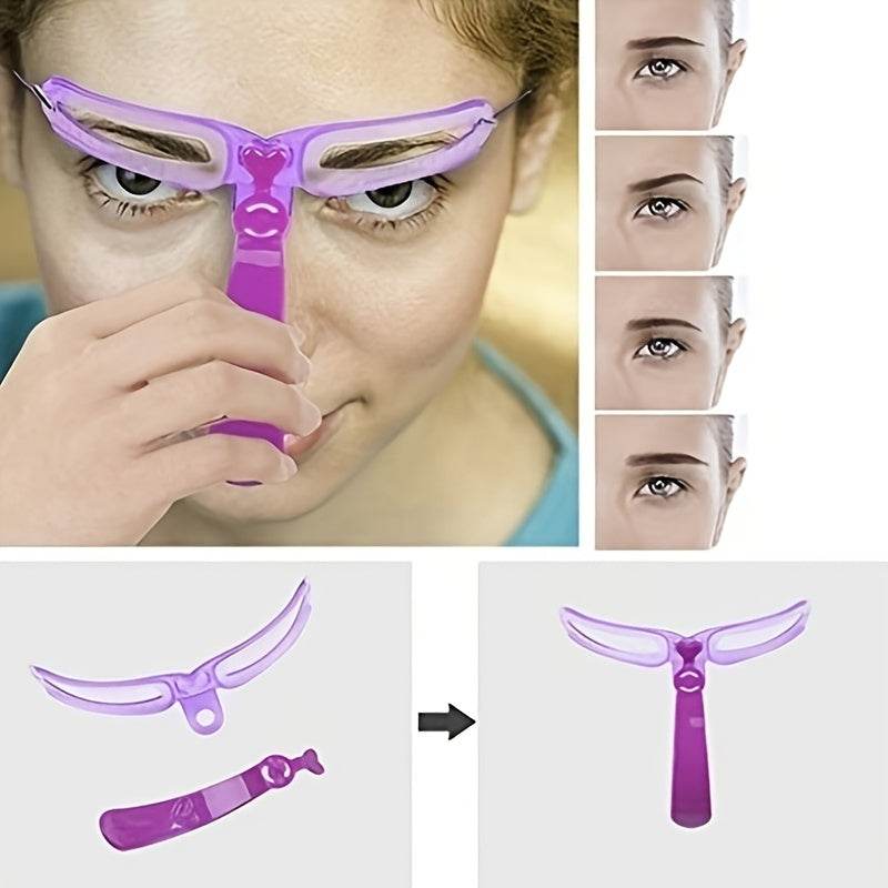 Eyebrow Stencil Shaping Kit – 8 Reusable Eyebrow Stencils with Grip - Pasha