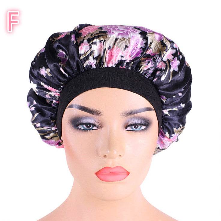 Beauty Satin Silk Hair Bonnet – Elegant Sleep Night Cap with Beautiful Print - Pasha