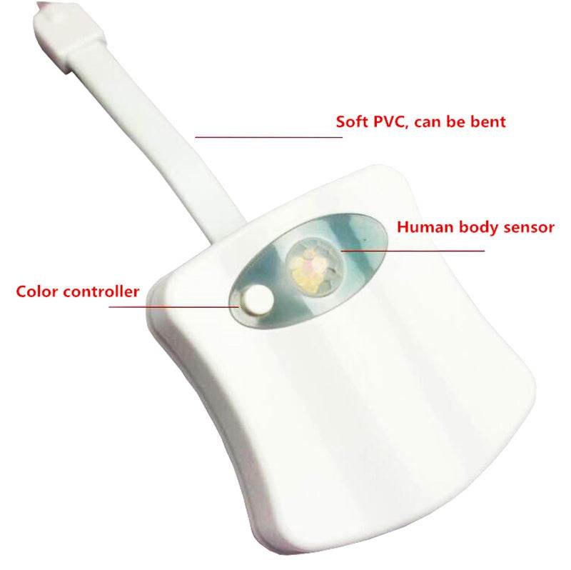 Automatic Induction LED Toilet Night Light – 8 Color Motion Sensor Bathroom Light - Pasha