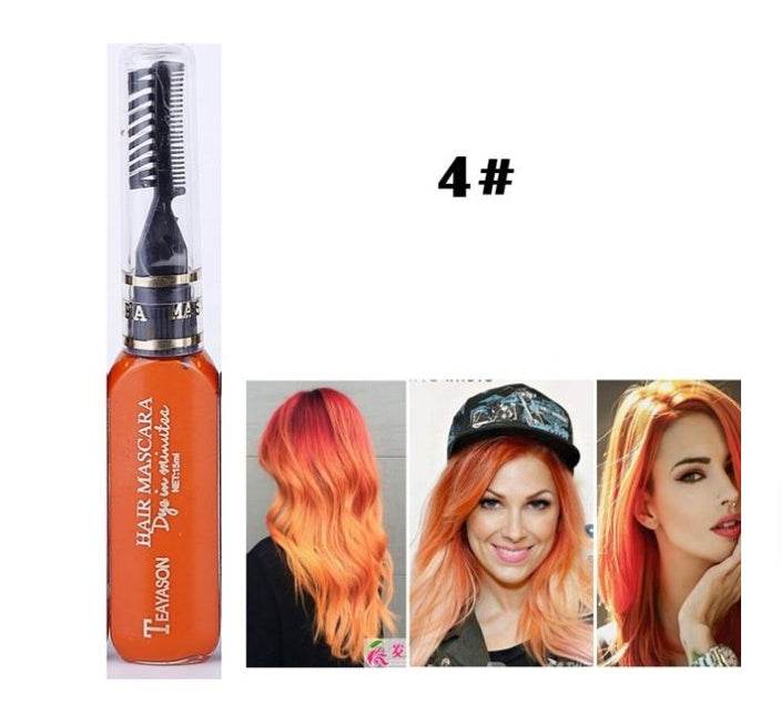 Temporary Hair Dye Mascara – 13 Vibrant Colors for Creative and Safe Hair Styling - Pasha