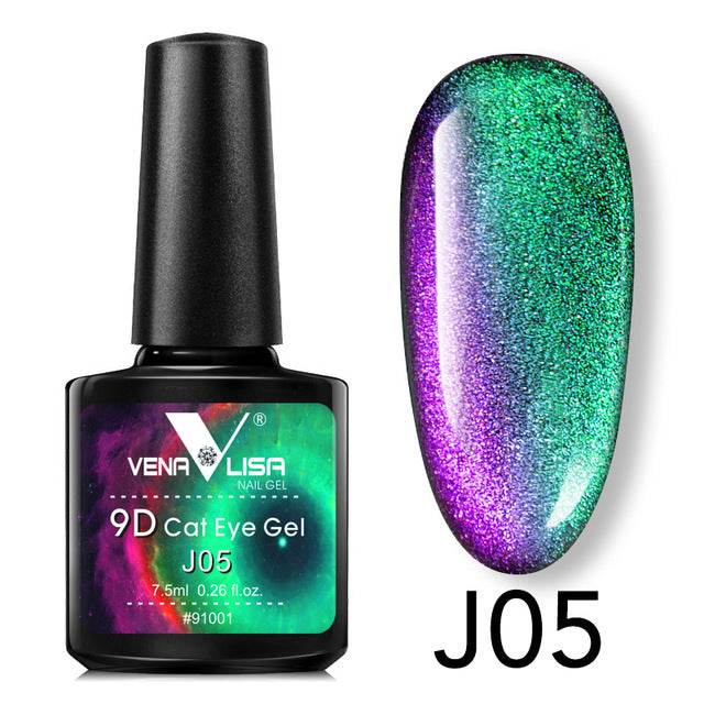 Venalisa 9D Gel Polish Cat Eye Magic – Galaxy Starry Magnetic Multicolor 5ml - Pasha