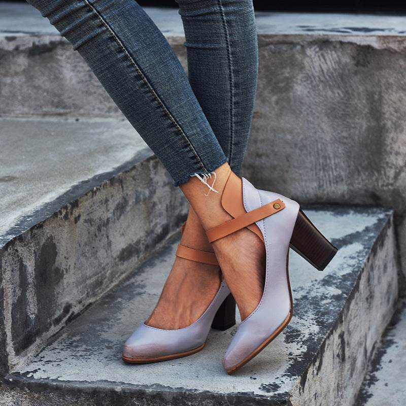 Chunky High Heel Sandals for Women - Pasha