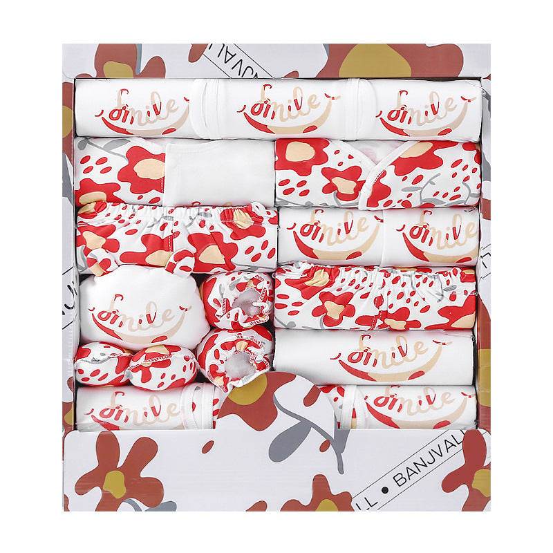 18-Piece Cotton Newborn Gift Set – Baby Clothing with Bibs, Hat, Gloves & More for New Parents - Pasha