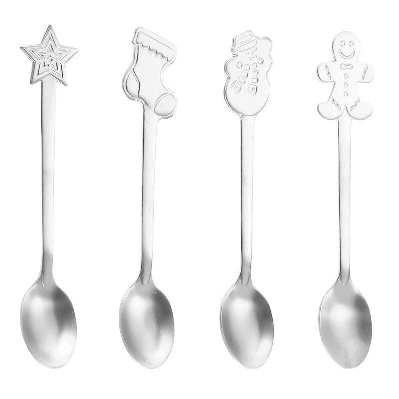 Cartoon Christmas Spoon Gift Set – Festive Stainless Steel Spoon for Kids with Floral & Cartoon Design - Pasha