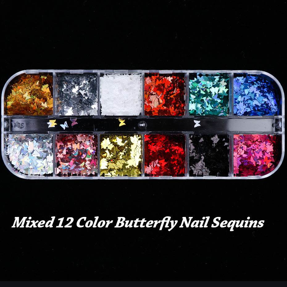 Symphony Butterfly Sequin Nail Decoration - Pasha