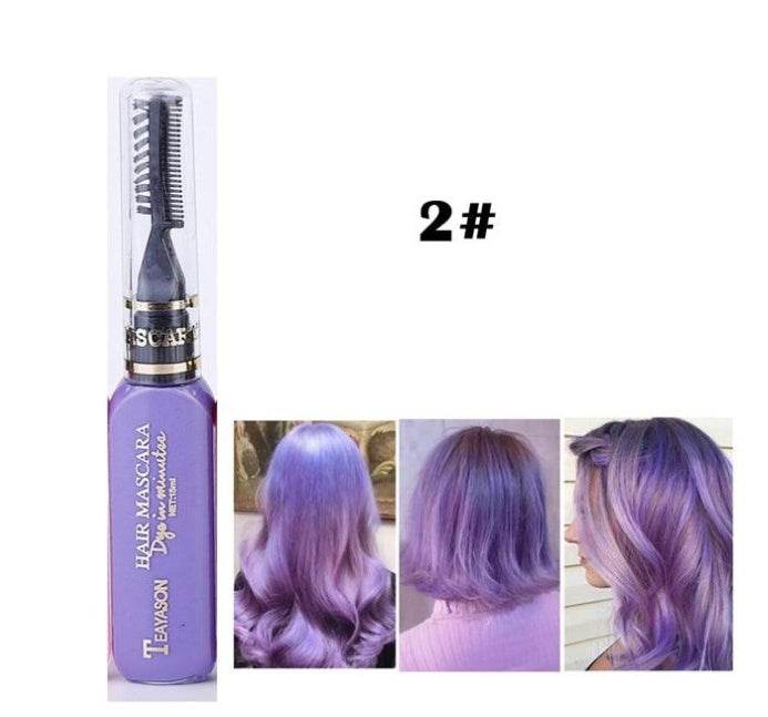 Temporary Hair Dye Mascara – 13 Vibrant Colors for Creative and Safe Hair Styling - Pasha