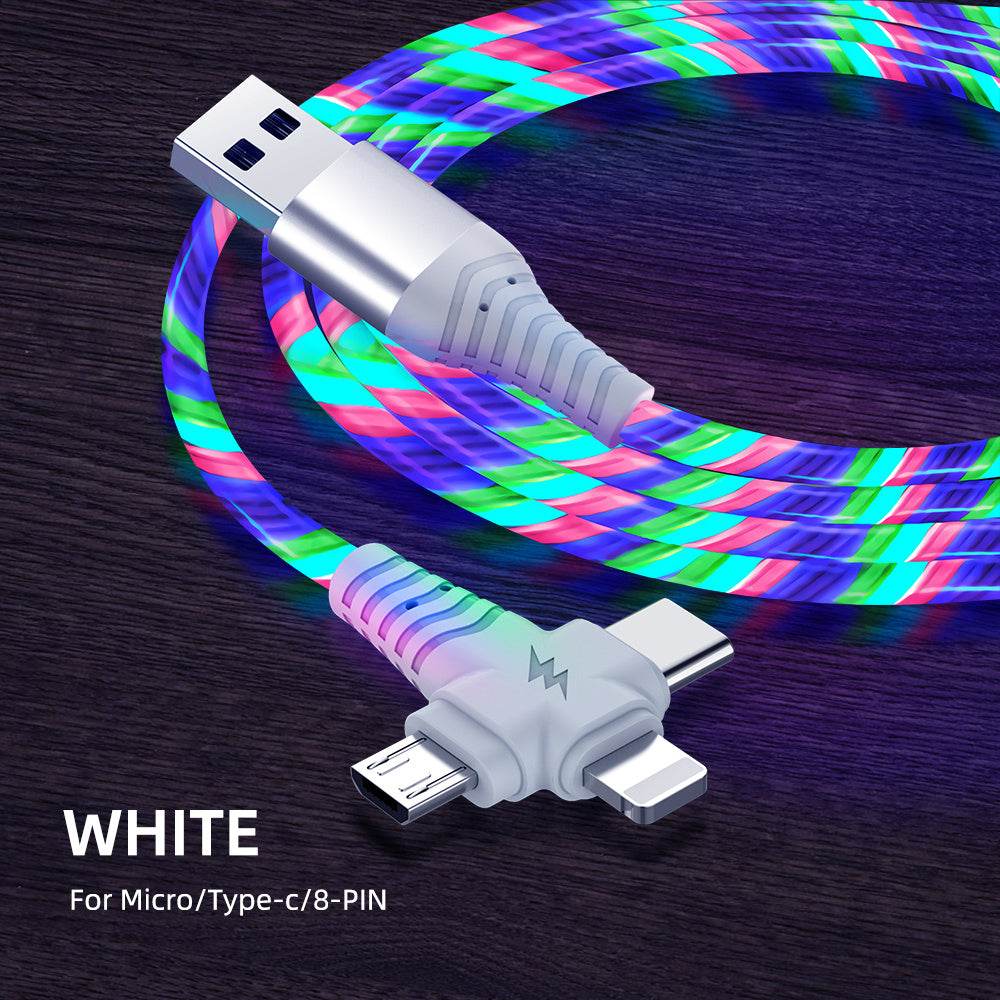 Fast 3-in-1 Charging Cable - Aluminum Alloy with Luminous Feature - Pasha