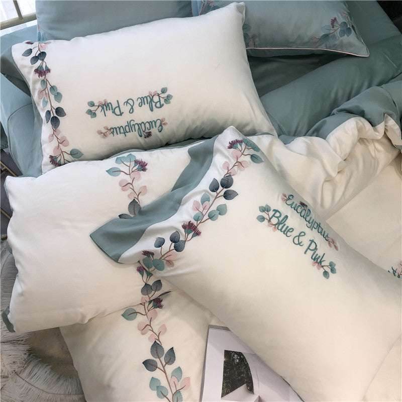 Lyocell Embroidered Bedding Set – Silky & Luxurious - Pasha