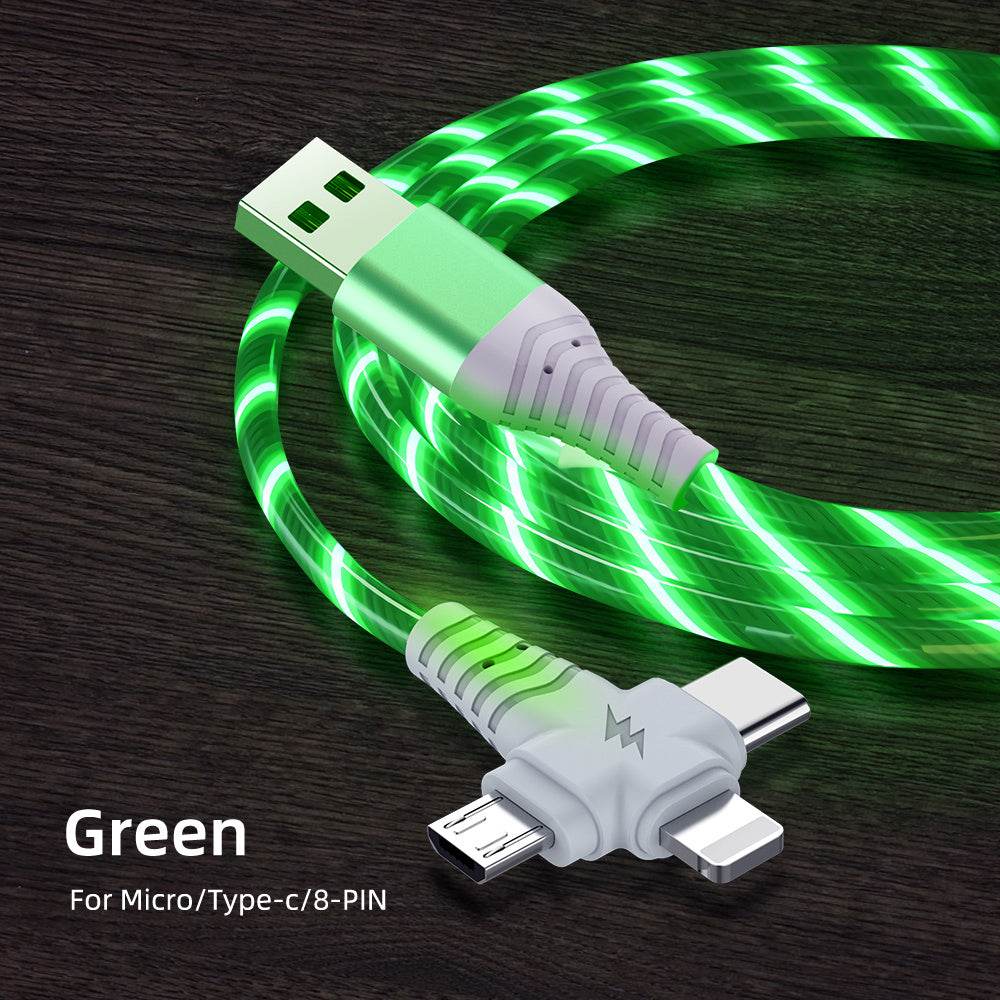 Fast 3-in-1 Charging Cable - Aluminum Alloy with Luminous Feature - Pasha