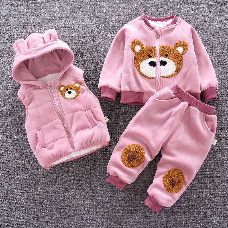 High-Quality Plush Hooded Zipper Shirt for Kids – Comfortable & Breathable Cotton Hoodie - Pasha