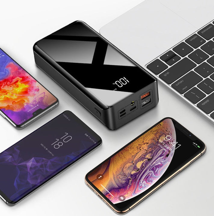 30000mAh Power Bank – Fast Charging Portable USB Battery Pack with LCD Display
