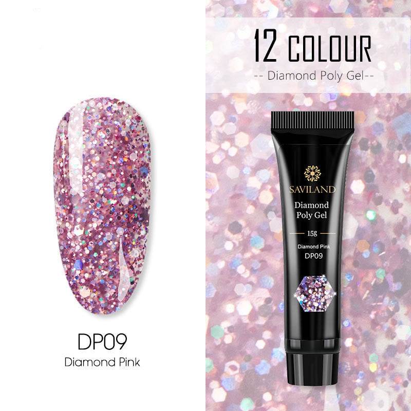 Colorful PolyGel with Glitter - Pasha