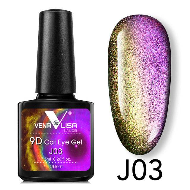 Venalisa 9D Gel Polish Cat Eye Magic – Galaxy Starry Magnetic Multicolor 5ml - Pasha