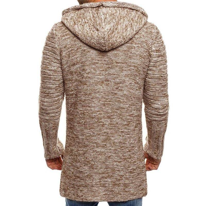 Men´s Hooded Trench Cardigan Blouse-hooded collar - Pasha