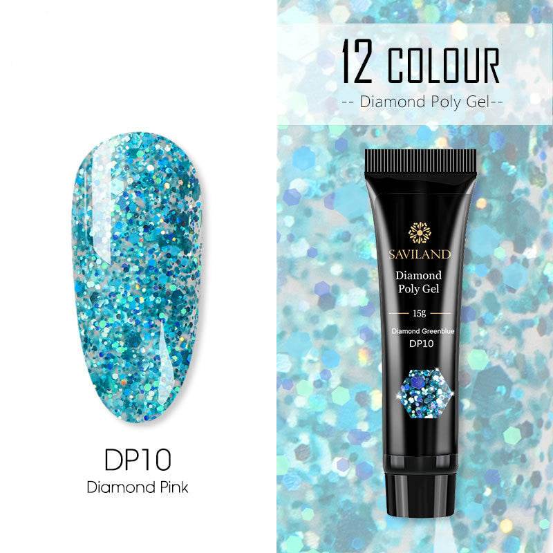 Colorful PolyGel with Glitter - Pasha