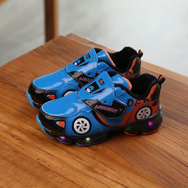 Kids Light-Up Running Shoes – Waterproof Sneakers with Cartoon Design - Pasha