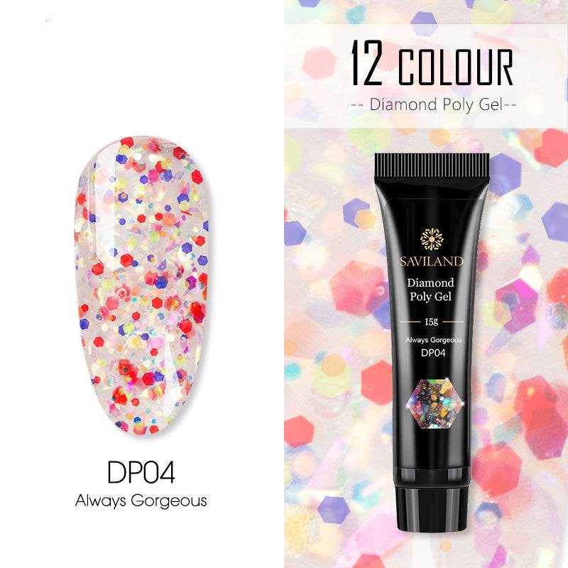 Colorful PolyGel with Glitter - Pasha
