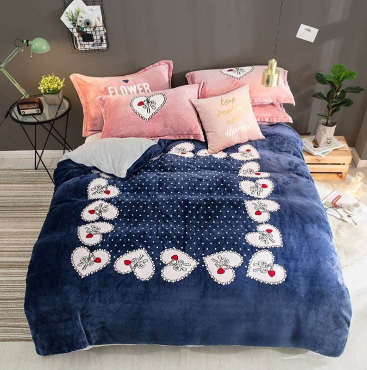 Warm Flannel Bedding Set - Pasha