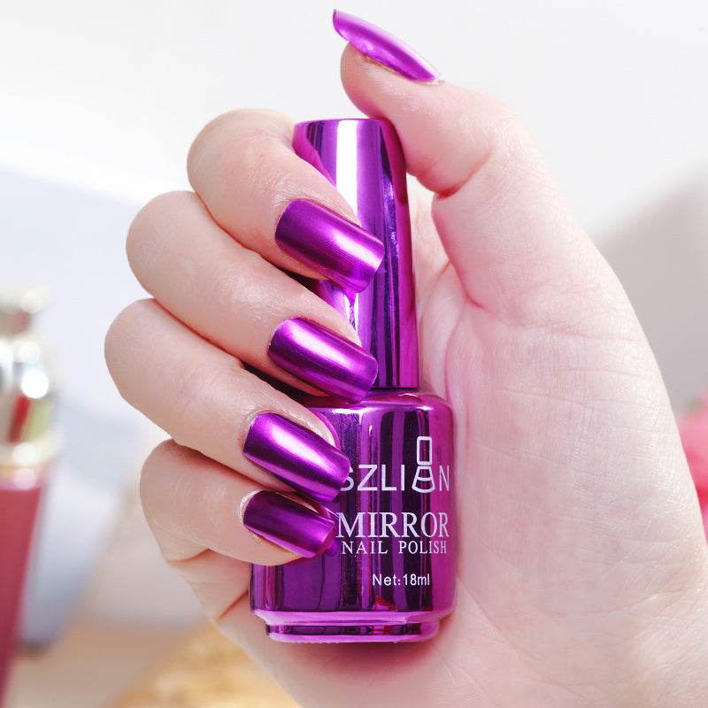 Mirror Silver Nail Polish – Metallic Stainless Steel Color - Pasha