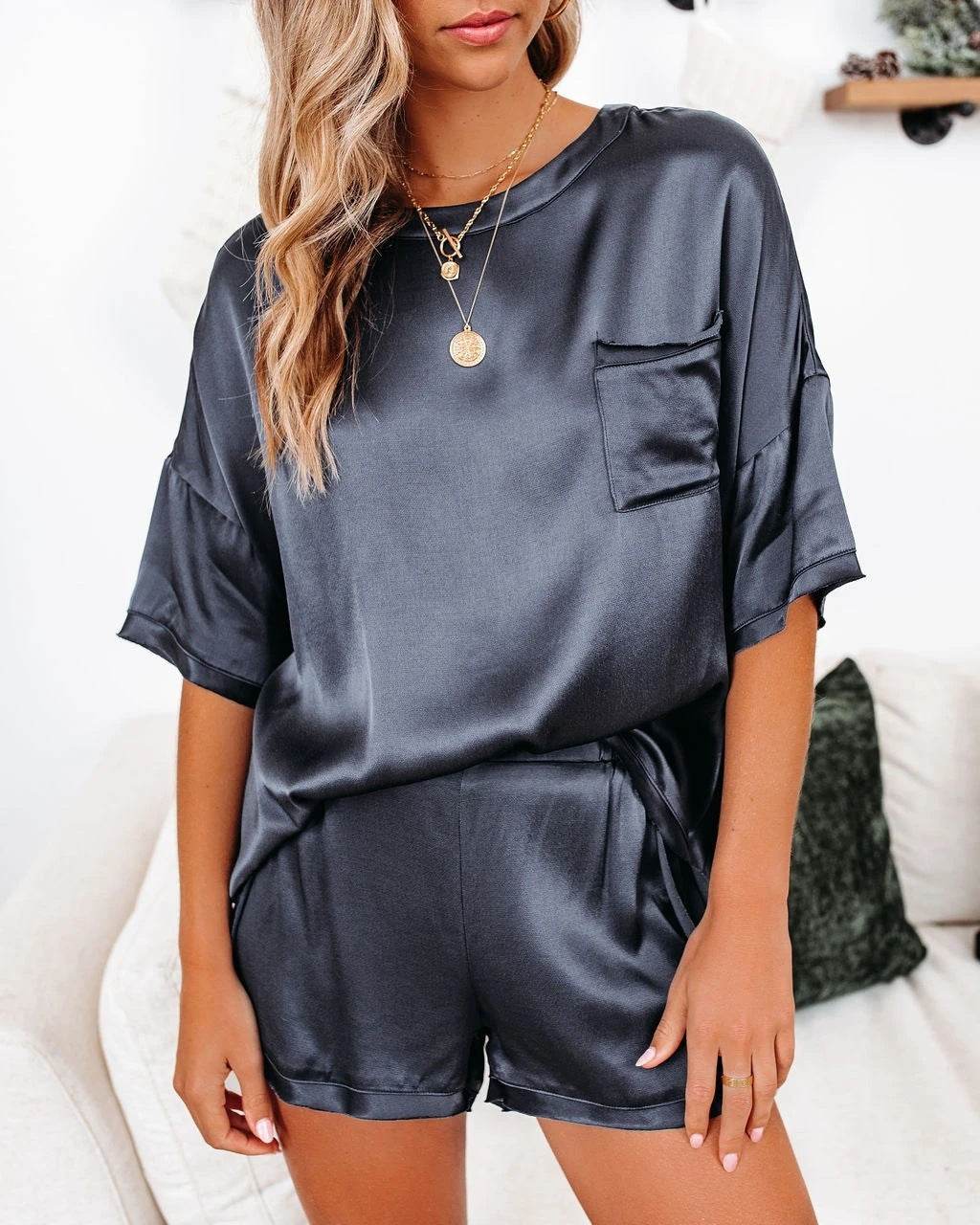 Silk Pajama Set for Home-relaxed days and cozy nights - Pasha