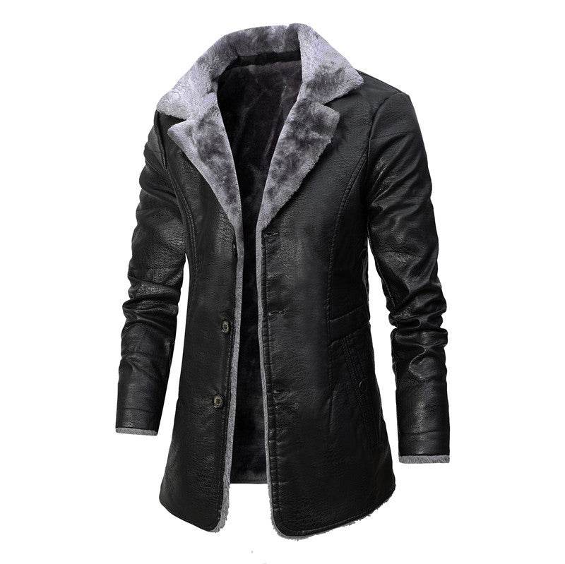 Plush Large Lapel Suit-Fur Plush Jacket for Men - Pasha