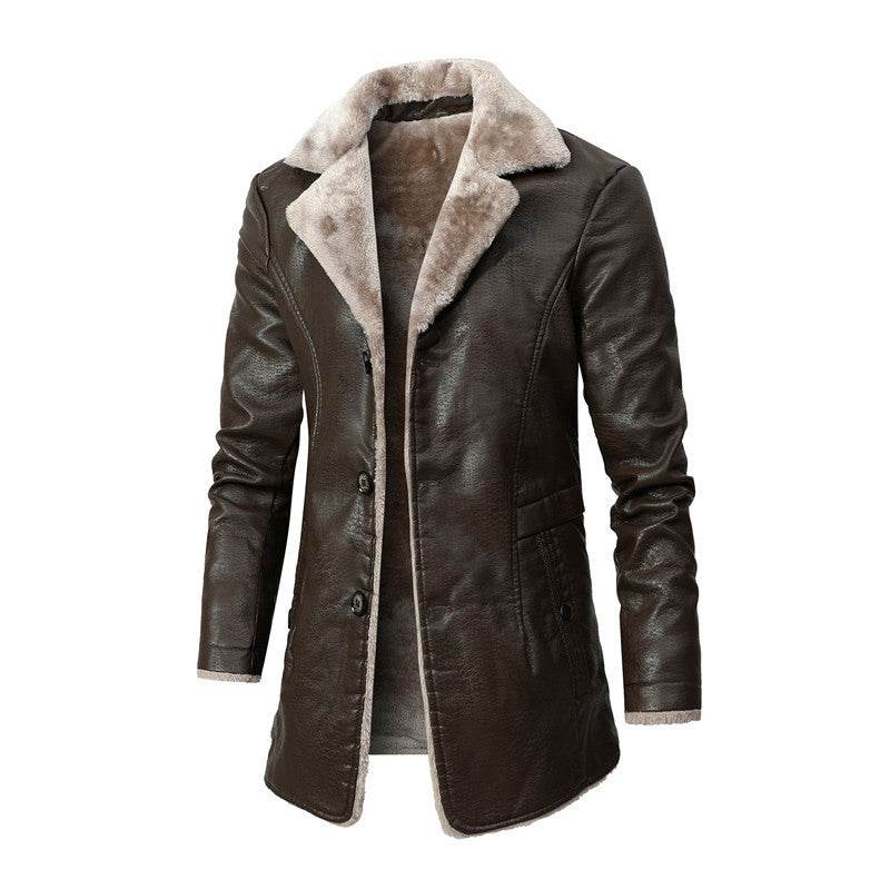 Plush Large Lapel Suit-Fur Plush Jacket for Men - Pasha