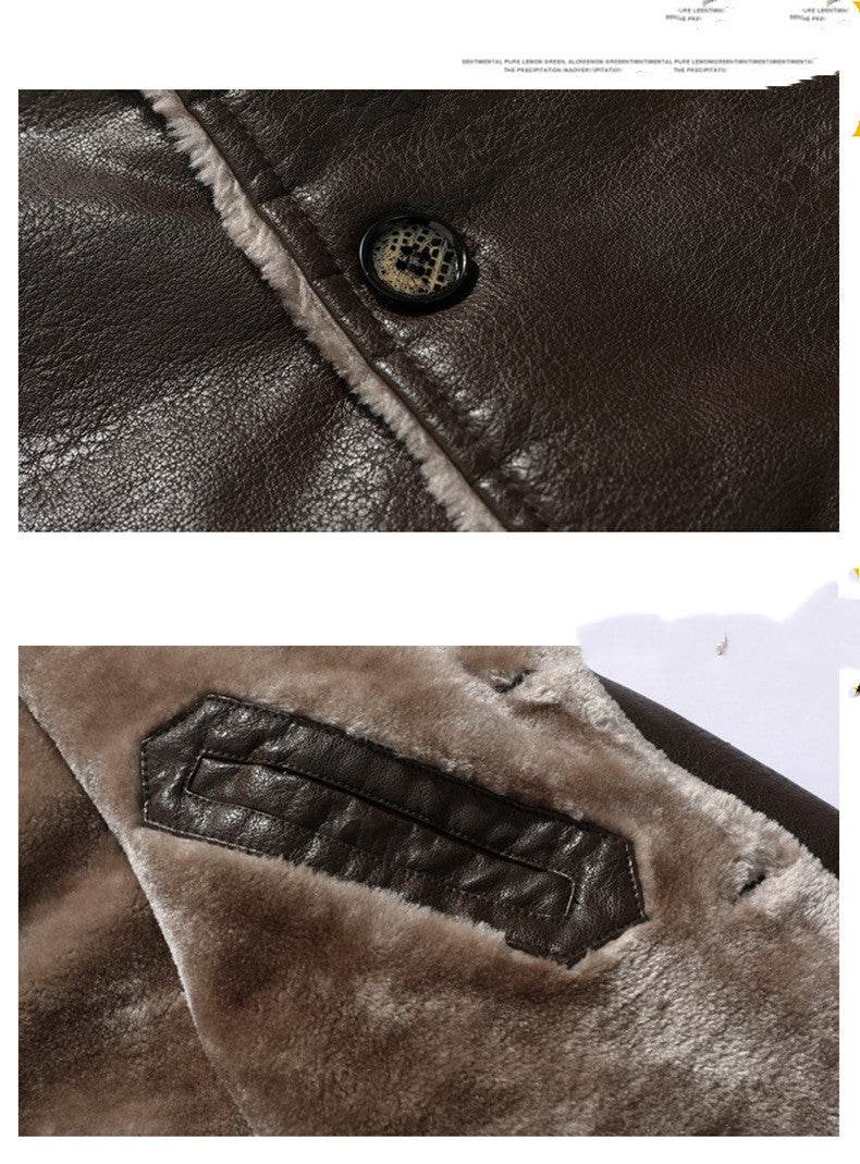 Plush Large Lapel Suit-Fur Plush Jacket for Men - Pasha