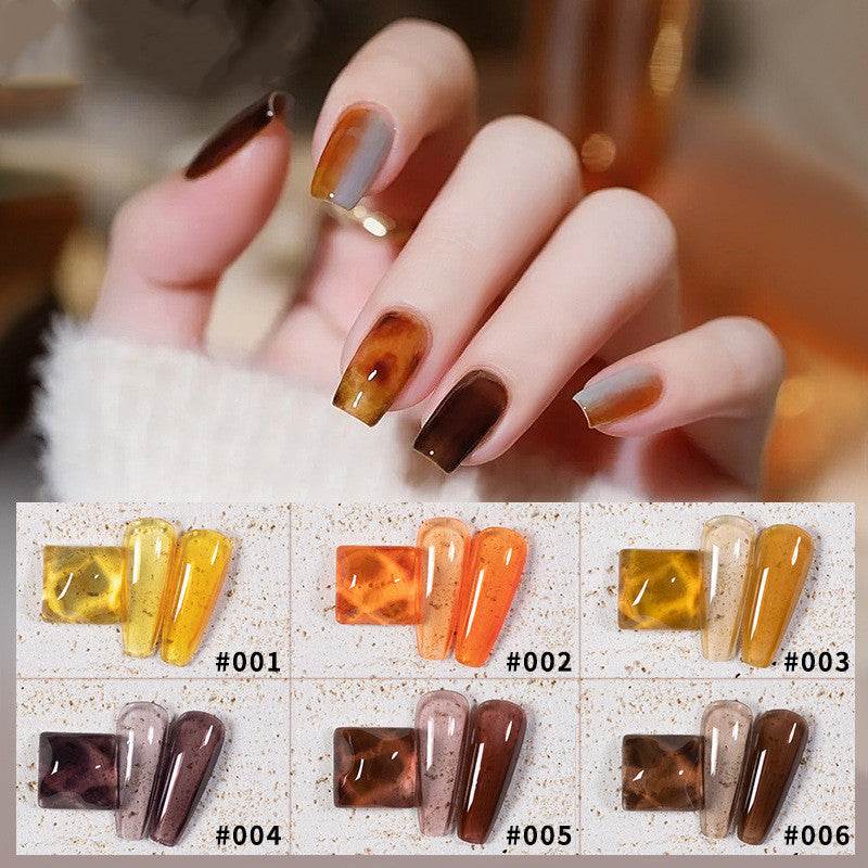 Amber UV Gel Nail Polish Set 9 Colors – Glossy Soak-Off Nail Polish - Pasha