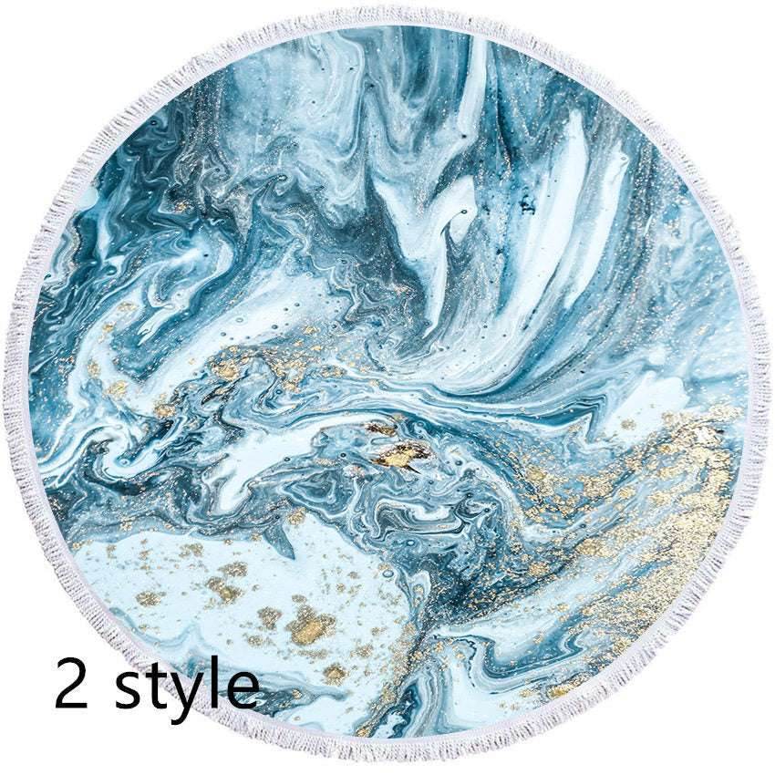 Round Microfiber Beach Towel – Soft & Printed - Pasha