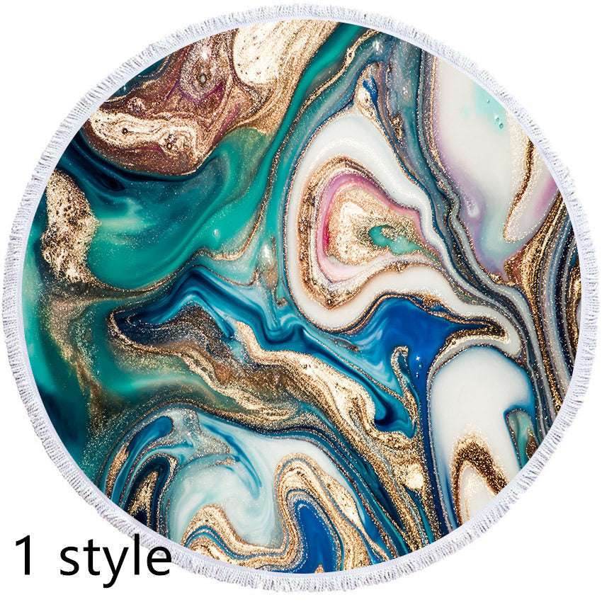 Round Microfiber Beach Towel – Soft & Printed - Pasha