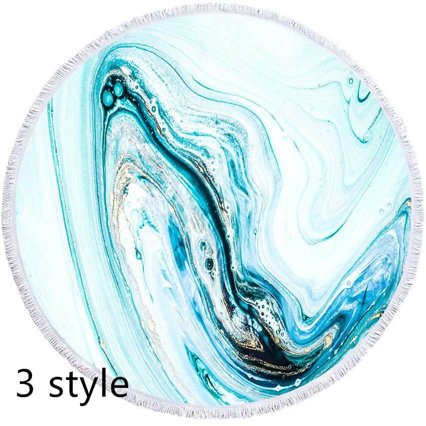 Round Microfiber Beach Towel – Soft & Printed - Pasha